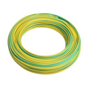 Fil électrique rigide jaune vert 1*1.5mm² CRM